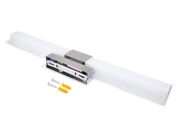 LED-peilivalaisin 60cm, meikkivalo 12W 4000K, kylpyhuoneen seinävalaisin IP44, hopea (Zinna)
