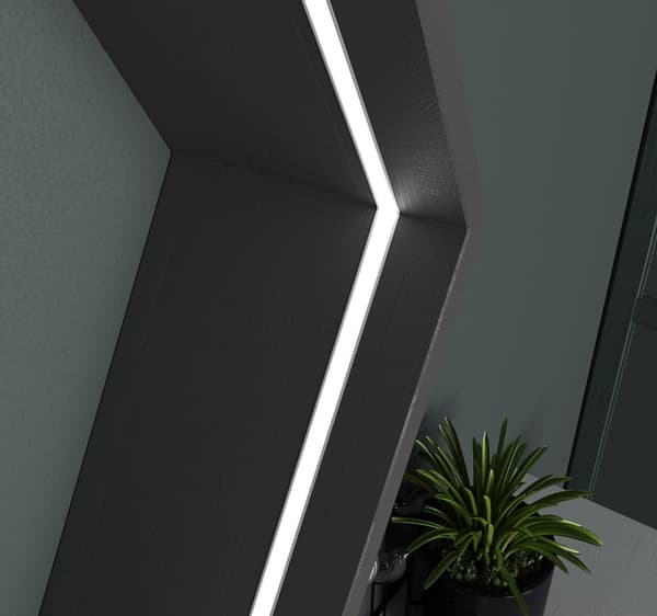 SÆT: Slank aluminiums LED-profil 100 cm til 8 mm LED-strimler + LT4-2 dæksel