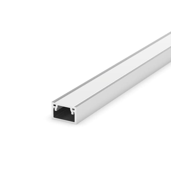 SÆT: Slank aluminiums LED-profil 100 cm til 8 mm LED-strimler + LT4-2 dæksel