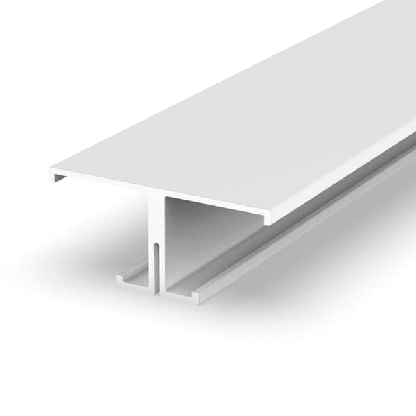 SÆT: LED-profil, LED-profil 100 cm til LED-strimler, LED-profil aluminium hvid LT9