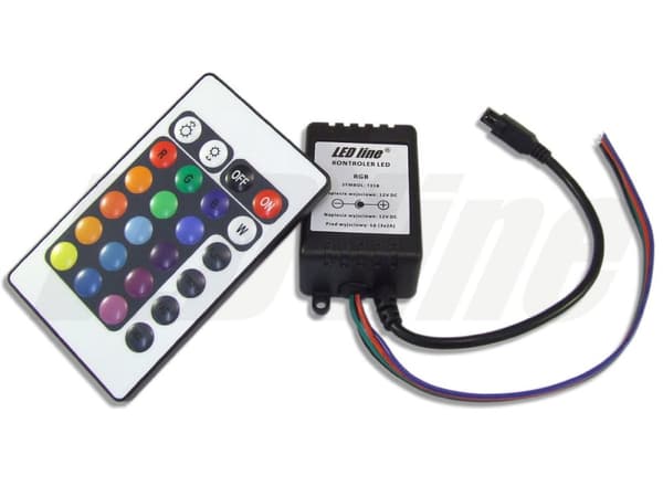 Fjernbetjening 24 taster FB-controller og lysdæmper til RGB LED-strimmel 8A DC 12V-24V