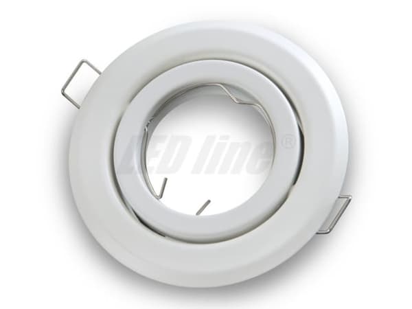 LED indbygget spotlight, rund metal LED indbygget spotlight hvid til 50mm LED pærer + GU10 Beta fatning