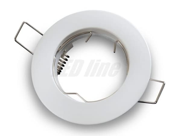 LED indbygget spotlight, LED indbygget spotlight rund aluminium hvid til 50mm LED-pærer + GU10-fatning Gamma S