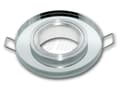 Miniatyrbild 4 av 4: LED infälld spotlight, LED takspotlight, rund glastakspotlight + GU10-sockel (SILVER)