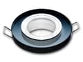 Miniatyrbillede 1 af 2: LED indbygget spotlight, LED loftspotlight, rund glasloftspotlight + GU10-fatning (SORT)