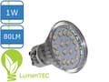 Miniatyrbillede 6 af 8: GU10 LED 1W, 18 NY (2835) SMD LED 230V 80LM, kold hvid