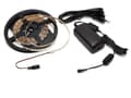 Miniatyrbillede 1 af 4: SÆT: LED-strip 2m + transformer 12W, varm hvid 12V 2m rulle, 300LED/5m LED 3528 24W/5m 610LM/5m IP20