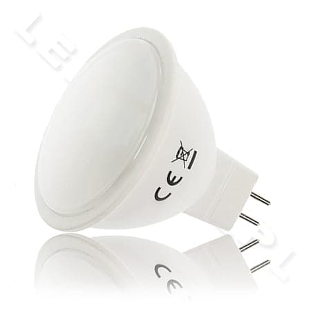 MR16 LED, MR16 12V, GU5.3 6W LED 15 SMD 2835 LED-pære, med matteret beskyttelsesglas 620LM 12V kold hvid