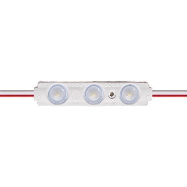 10 kpl 5050, LED-moduuli, vedenpitävä, IP65, 3 SMD-diodia, 5050 lämmin valkoinen, 0,72 W 12 V DC (10 kpl LÄMMIN VALKOINEN)