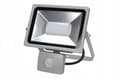 Miniatyrbillede 4 af 6: LED-spotlight 50W, sølv LED-spotlight varm hvid 3000K 50W 4500LM med bevægelsessensor