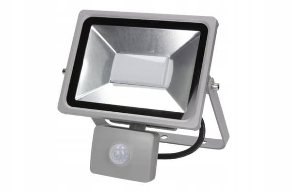 LED-spotlight 50W, sølv LED-spotlight koldhvid 6000K 50W 4500lm med bevægelsessensor