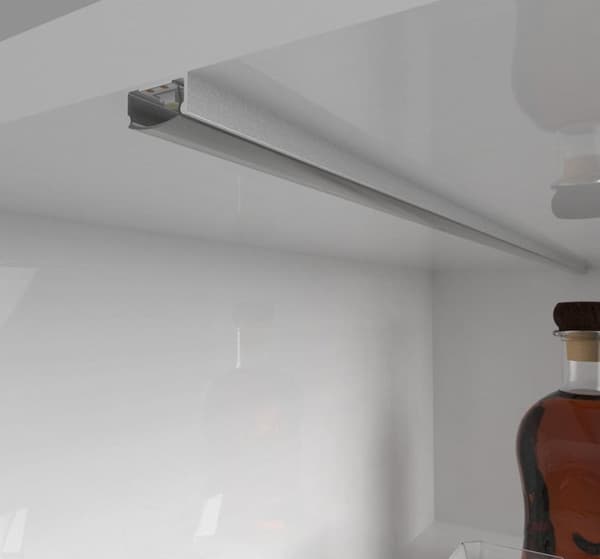 SÆT: LED-profil, LED-profil 100 cm til LED-strimler, LED-profil + LT4-afdækning (transparent)