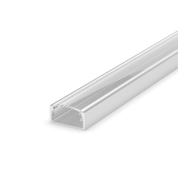 SÆT: LED-profil, LED-profil 100 cm til LED-strimler, LED-profil + LT4-afdækning (transparent)
