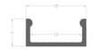 Miniatyrbillede 6 af 8: SÆT: LED-profil, LED-profil 100 cm til LED-strimler, LED-aluminiumsprofil LT4 (uden afdækning)