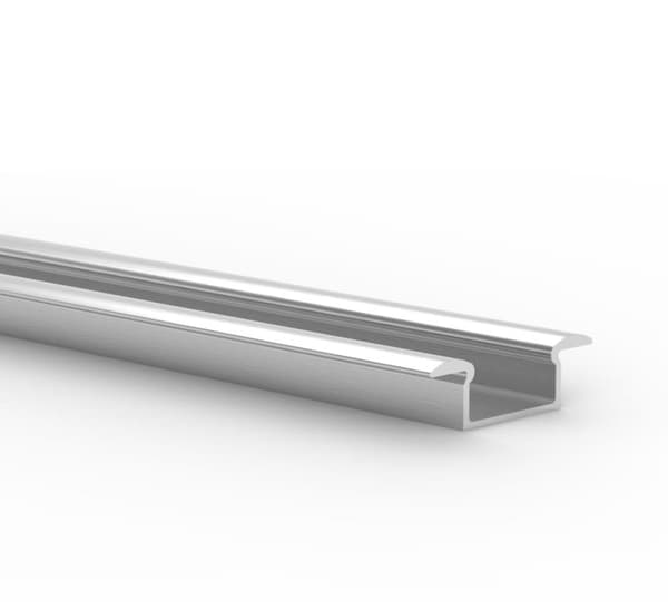 SÆT: LED-profil, LED-profil 100 cm til LED-strimler, LED-aluminiumsprofil LT6 (uden afdækning)