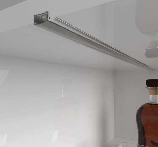SÆT: LED-profil, LED-profil 100 cm til LED-strimler, LED-aluminiumsprofil LT6 (uden afdækning)
