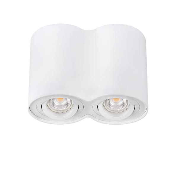 SÆT: 8W LED-spotlight til påbygning GU10, roterende LED-loftlampe til påbygning,