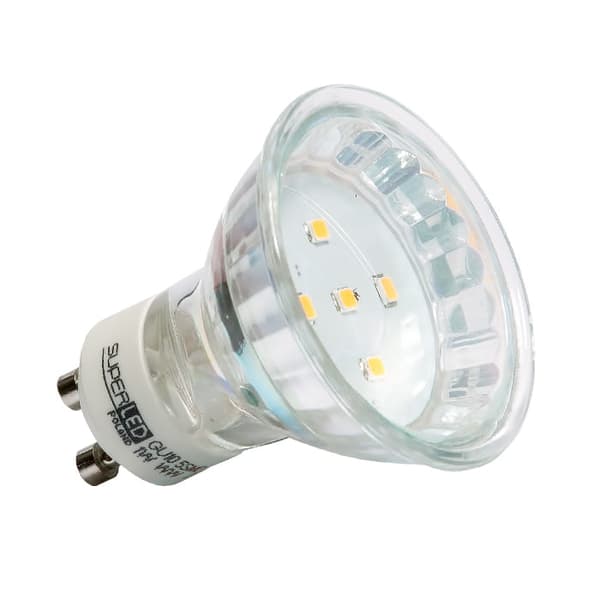 LED GU10 1W, 8 NYE (2835) SMD LED 230V, kold hvid