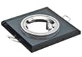Miniatyrbillede 4 af 4: Indbygget spotlight, LED- og halogenindbygget spotlight, firkantet glas GU10 MR16 + GU10-fatning (SORT)