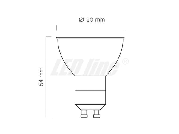 GU10 LED 5W, 6 NYE (2835) SMD LED 230V 430LM, neutral hvid
