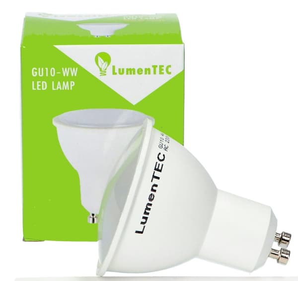 GU10 LED 5W, 6 NYE (2835) SMD LED 230V 430LM, neutral hvid