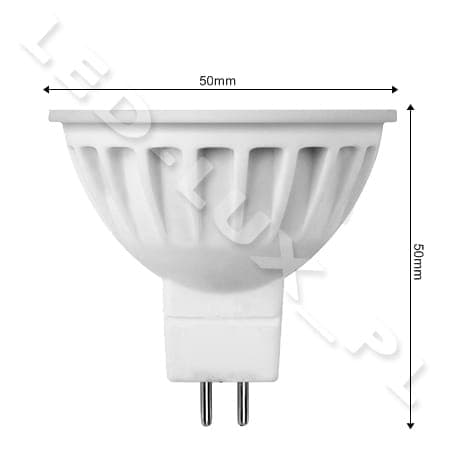 4,5 W MR16 LED, 12 V MR16 LED, 420 LM 3000 K varm hvid, matteret beskyttelsesglas