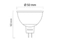 Pikkukuva 6 / 8: 7 W MR16 LED, 12 V DC 710 LM Lämmin valkoinen/Viileä valkoinen, himmeä suojalasi