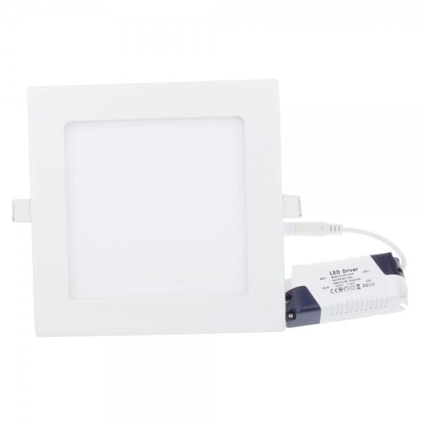 LED-PANEL 18W kvadratisk, varmvit 230V, infälld LED-panel 18W