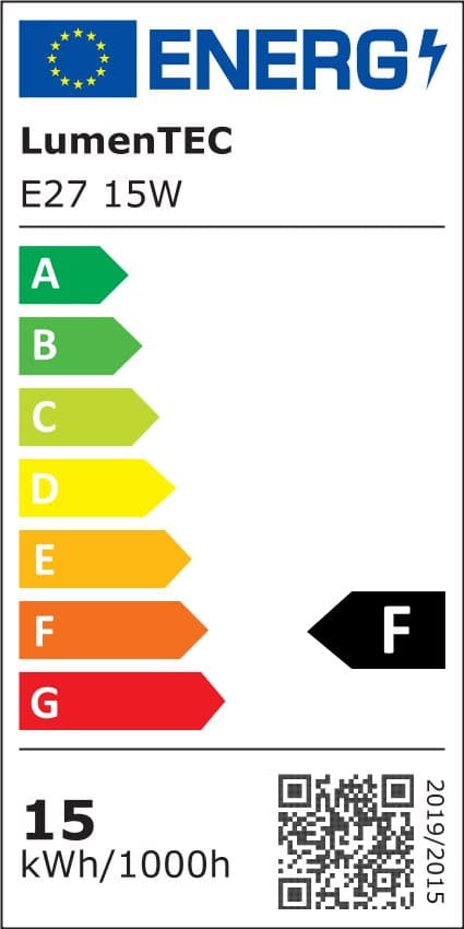 LED-pære E27 15W, LED E27 15W kold hvid 6000K, 1500LM erstatning 120W