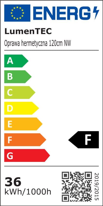 Fugtsikker LED-lampe, fugtsikker lampe 120 cm IP65, 2x T8 LED, 18 W 120 cm 3600 lm, kold hvid 6000 K