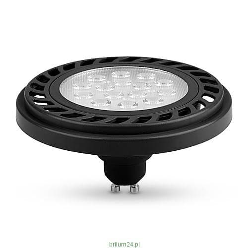 LED-lamppu ES111 GU10, 9W, lämmin valkoinen, LED-kohdevalo 800LM, läpinäkyvä, musta