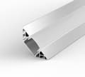 Miniatyrbillede 1 af 10: SÆT: LED-profil, 1m LED-profil til LED-strimler, LED-profil i aluminium + mælkehvidt dæksel LT7