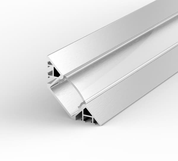 SARJA: LED-profiili, LED-profiili 1m LED-nauhoille, LED-alumiiniprofiili 1m + läpinäkyvä LT7-suoja