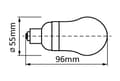 Pikkukuva 4 / 4: LED-lamppu E27 4W, pallomainen G55mm lämmin valkoinen 3000K, 360LM korvaava 30W