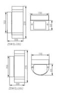 Miniatyrbillede 9 af 10: LED udendørslampe 8W, 2-flammende LED-væglampe VARM HVID, SORT IP44, Quaz6