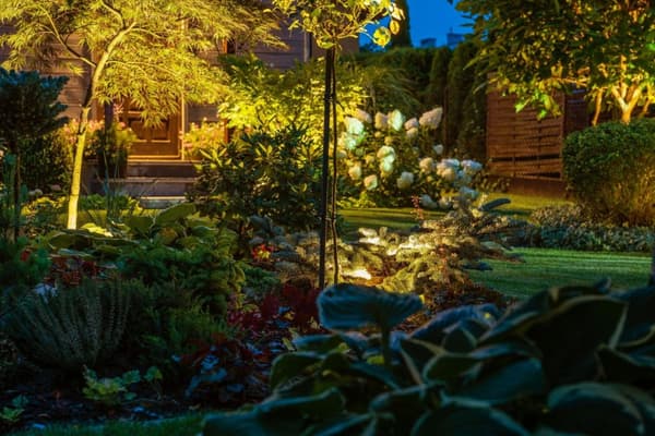 LED-stolpelampe, 5W LED-havepælelampe, 45 cm udendørslampe IP44, rustfrit stål KOLD HVID