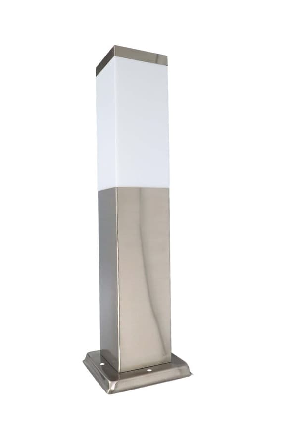 LED-stolpelampe, 2W LED-havepælelampe, 45 cm udendørslampe IP44, rustfrit stål VARM HVID