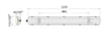Miniatyrbillede 5 af 6: LED badekarsbelysning, IP65 LED lysstofrør, 2x T8 LED, 120 cm, ingen LED