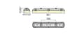 Miniatyrbillede 5 af 6: LED-rørlampe IP65, 2x T8 LED, 60 cm, ingen LED