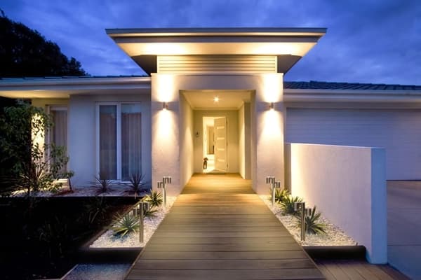 4W LED udendørs væglampe, 2-flammende LED udendørs væglampe VARM HVID, aluminium IP44, LX54