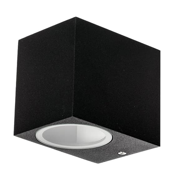 2/8W LED udendørs væglampe, 1-flammet LED udendørs væglampe VARM HVID, aluminium IP44, LX57