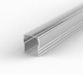 Miniatyrbillede 7 af 11: LED aluminiumsprofil 100cm til LED-strimler, SÆT LED aluminiumsprofil 100cm + transparent afdækning LT5