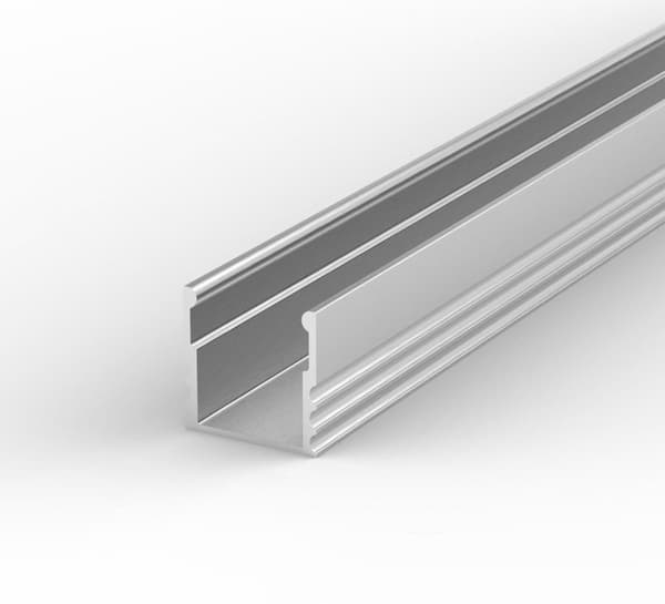 LED aluminiumsprofil 100cm til LED-strimler, SÆT LED aluminiumsprofil 100cm + transparent afdækning LT5