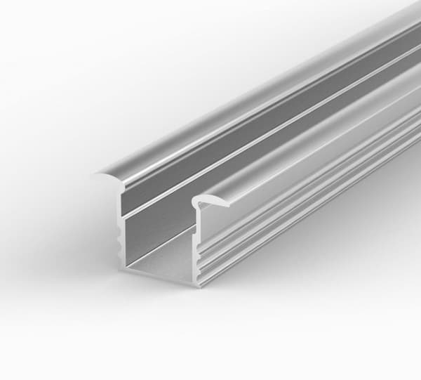 LED aluminiumsprofil 1m til LED-strimler, SÆT LED aluminiumsprofil + matteret afdækning LT18