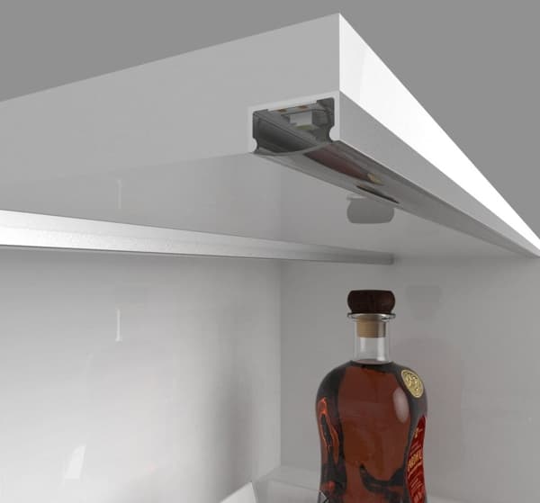 LED aluminiumsprofil 100cm til LED strips 8/10mm Sort LT4 uden