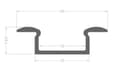 Miniatyrbillede 8 af 10: LED aluminiumsprofil 100cm til LED strips 8-10mm hvid LT6 + transparent dæksel