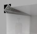 Miniatyrbillede 3 af 8: Firkantet LED-aluminiumsprofil, 100 cm 45° til 8-12 mm LED-strimler, hvid LT3-profil uden