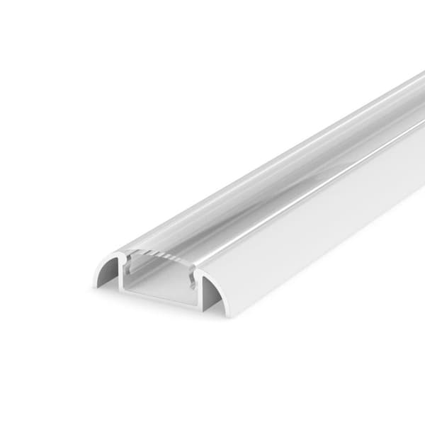 LED-alumiiniprofiili, LED-profiili 100cm valkoinen 8/10mm LED-nauhoille, valkoinen LT2
