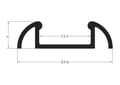 Miniatyrbillede 3 af 10: LED aluminiumsprofil, LED-profil 100 cm hvid til 8/10 mm LED-strimler, hvid LT2 + matteret afdækning