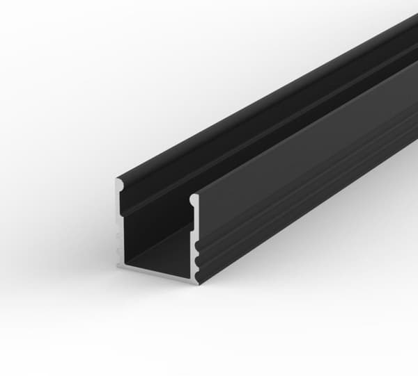 LED aluminiumsprofil sort 100cm til LED strips sort LT5